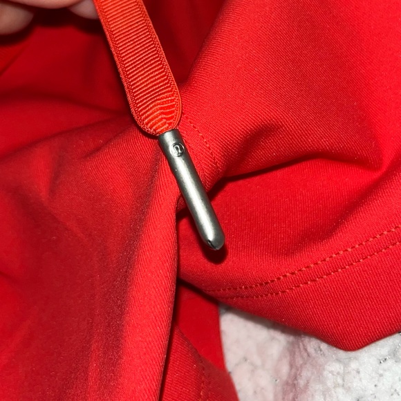 Lululemon bright red on the fly mid rise shorts - Picture 6 of 9